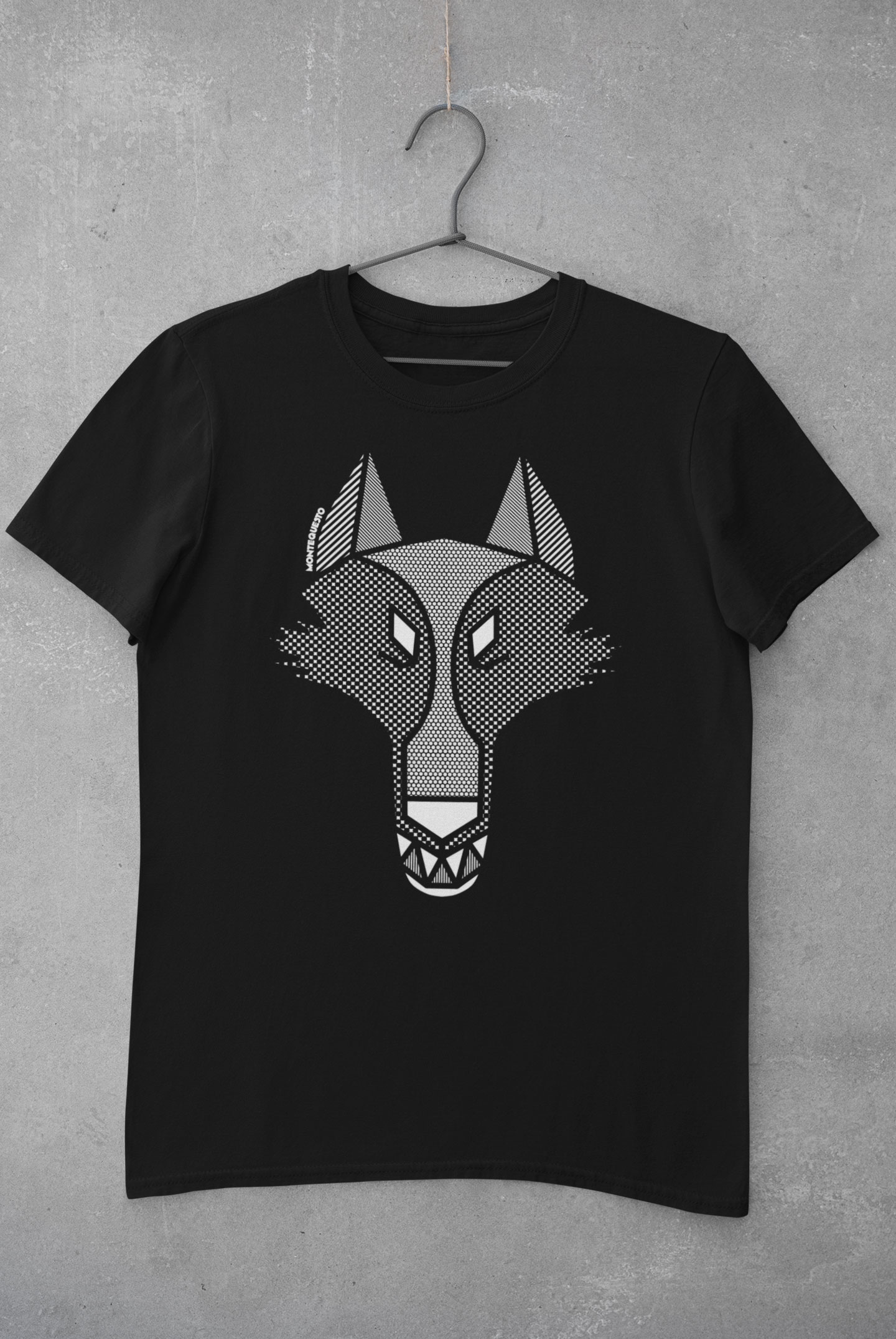 MQ WOLF - Pure Organic Shirt Herren - schwarz